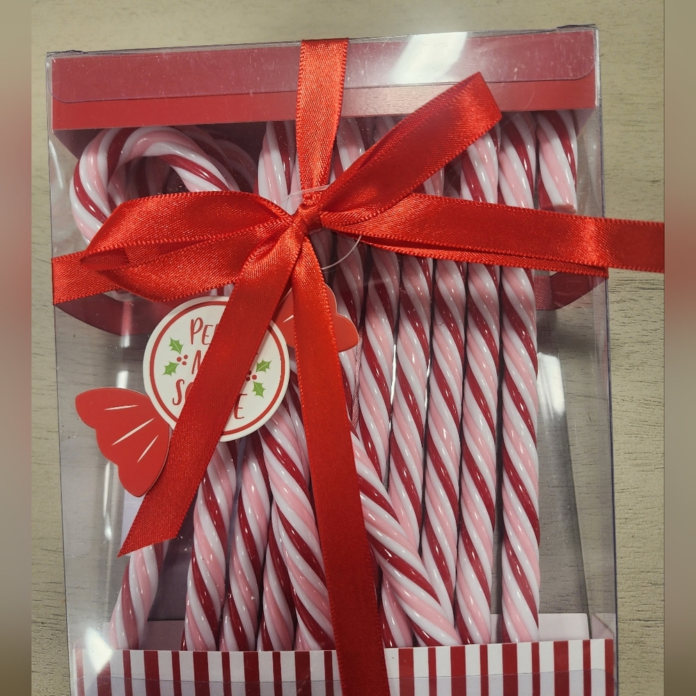 Christmas Candycane Ornaments - Set of (12)
